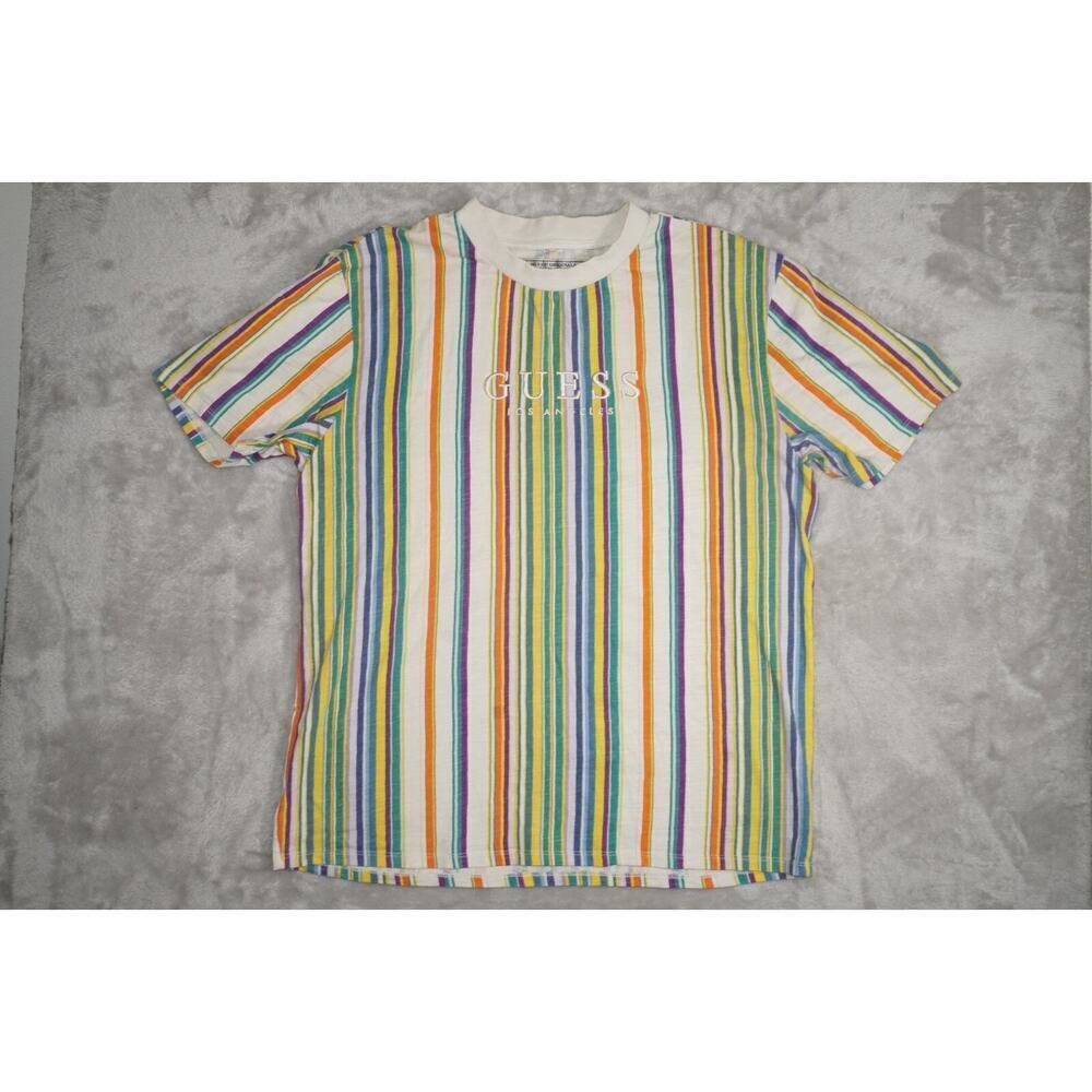 Guess Originals Rainbow Stripe Tee – Size L